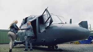 Big boobed blonde Nicolette Shea is having hardcore fuck in helicopter