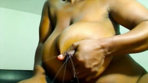 Amazing Black Beauty Plays with Massive Thick Schlong
