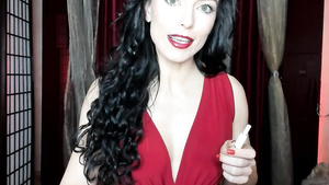 Tight MILF Red Dress & Lingerie Tease - Solo Clip