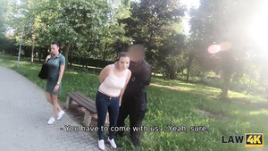 LAW4k. Rude policemen demonstrate bad girl how the law