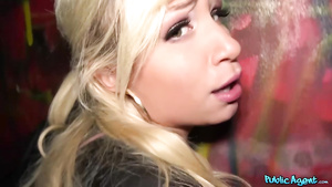 Sultry blonde babe gets her shaved pussy drilled in POV