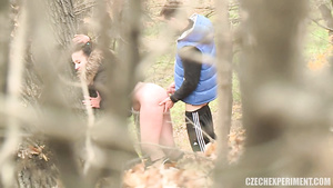 Slutty Girl Has Love Making With Amateur Guy In The Forest