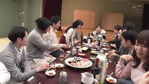 Lewd asian teens crazy group sex party