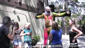 Naked Girls Paint Ball Guns For Radio Show - femdom porn