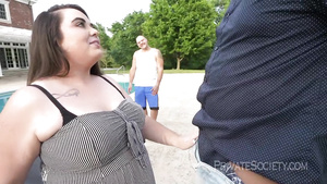 Chubby wife cuckold porn clip outdoor