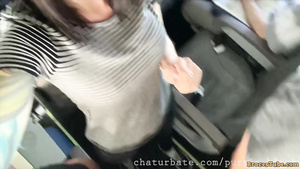 Amateur cute 18yo girl does butt sex and cunt fingering on a plane