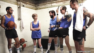 Hairy journalist double fuck made love in showers