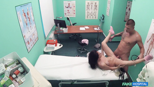 A nymph with big tits gets vaginally fucked by a horny doctor