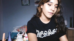 Naughty latina babe with anal plug webcam video