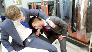 Suited office guys gay porn video
