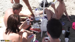 Real Intercourse Party On The Sunny Beach