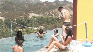 Wild Interracial Pool Party - Outdoor Orgy
