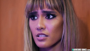 Ebony has trio interracial love making