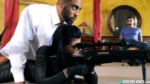 Raunchy sniperist had intercourse in group fucking