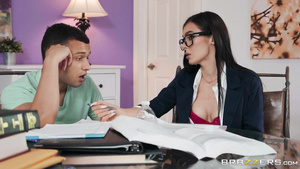 Naughty inked babe Marley Brinx gets plowed by long pecker