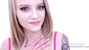 Cute Babe with pink socks gives footjob at audition