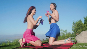 Izzy Lush and Molly Stewart make love in the field