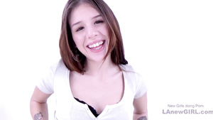 Nasty Darkhaired Babe flirts and fucks with agent at Audition