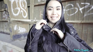 Nasty asian cutie couldn't say No when i showed her my money!