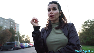 Horny slut Jessy Jey gives head and gets fucked in public