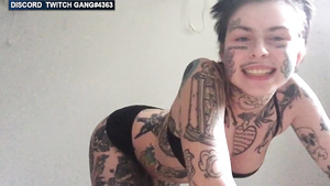 Inked freaky teen wanna see me naked on webcam too