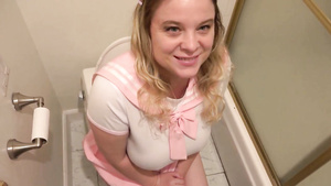 Chubby Amateur Babe Creampied In The Bathroom