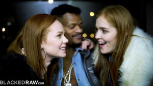 BLACKEDRAW two Beauties Hump Giant BIG BLACK DICK on Bus! - Ella hughes