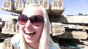 Public Agent - Outdoor Nailing With Sexually Attractive Blond Hair Babe 1