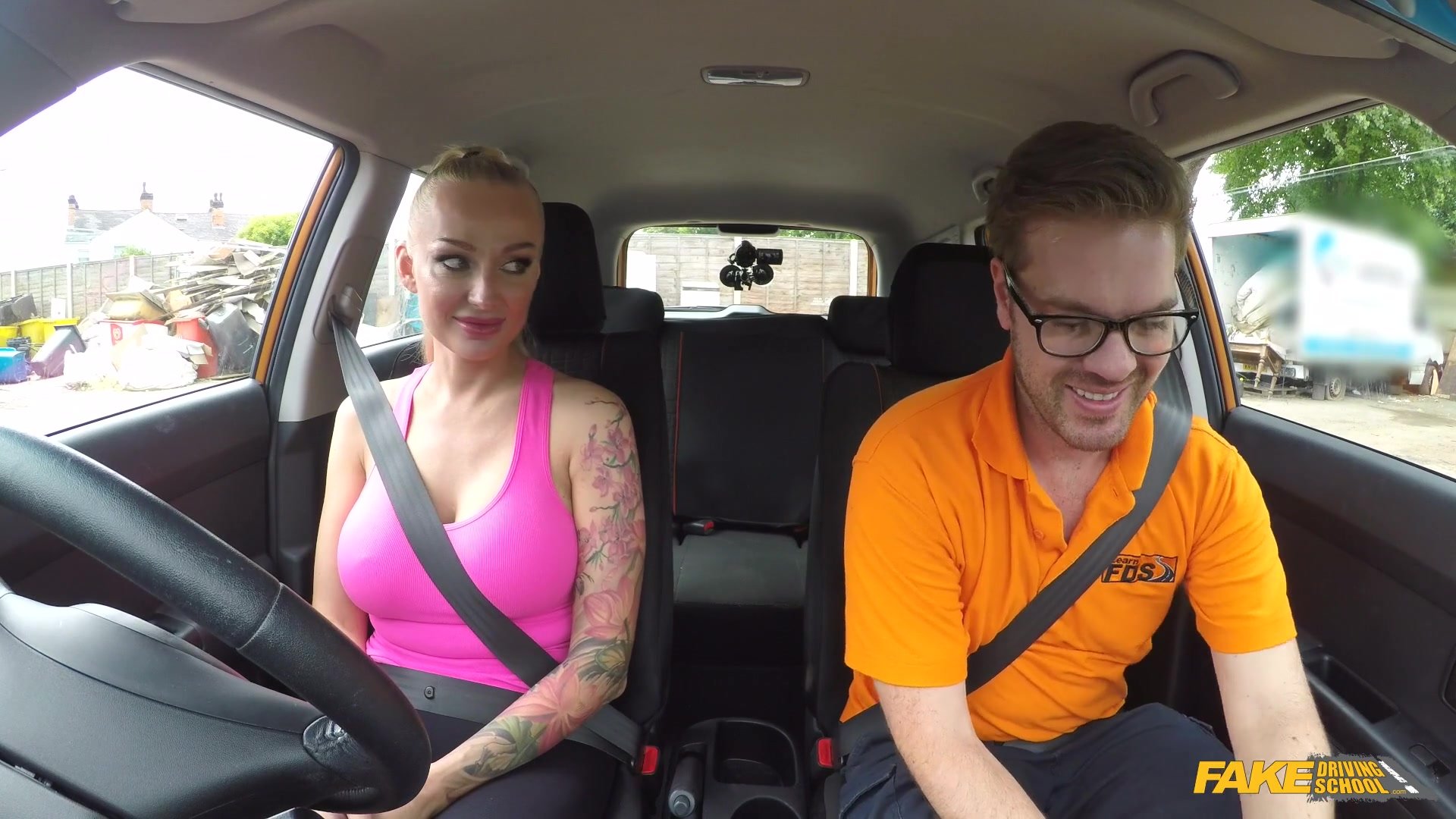 Fake Driving School - Big Knockers Babe Rides To Pass 1 - Ryan Ryder /  Embed Player