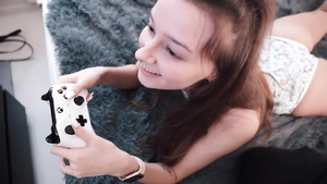 College Girl Love Making Video One-Eyed Snake In Slit Playing Xbox Part1