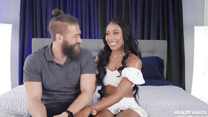 Olivia Jayy gets eaten out and shagged by bearded man