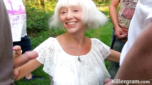 Granny Whore Insane Blowbang Porn Video