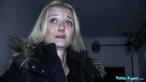 Public Agent - Blondie Babe Takes A Mouthful Of Stranger's Cum Load 1 - Miriam Pink