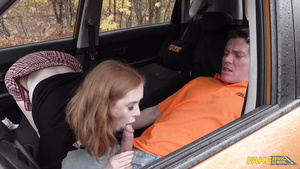Fake Driving School - Redhead Distracts With No Bra On 2 - Lenina Crowne