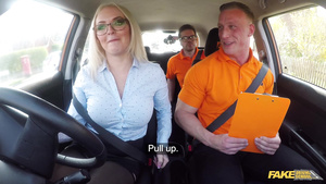 Fake Driving School - Finger Blasting Squirting Orgasms 1 - Louise Lee