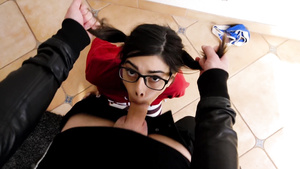 Meek-looking teen Harmony Wonder incredible adult video