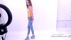 Blond Cutie gets big penis deep in mouth at audition