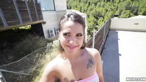 Spanish horny teen POV outdoor sex