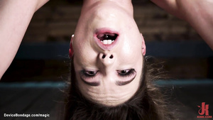 Skinny slave bound and vibrated