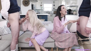 Good-looking MILFs group sex hardcore porn video