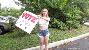 Busty Skylar Vox Wants You To Vote!