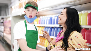 Supermarket MILF fucks hung dude Jimmy Michaels