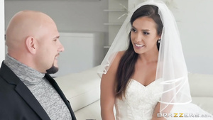 Naughty bride Kelsi Monroe gets big cock