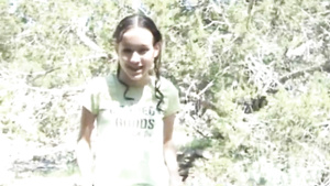 Tiny tabby fingers her tight cunt