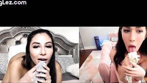 Dyke whores beat off on web cam after talking dirty