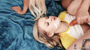 Coco Lovelock gets fake sperm over her pretty face