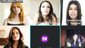 Sperm covered alluring GF gets pounded in cunt after throa