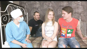 Young virgin chick gets spoiled by two naughty boyfriends