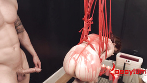 Nasty wax and ass fucking for naughty BDSM loving babe