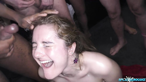 Bukkake porn with amoral sluts